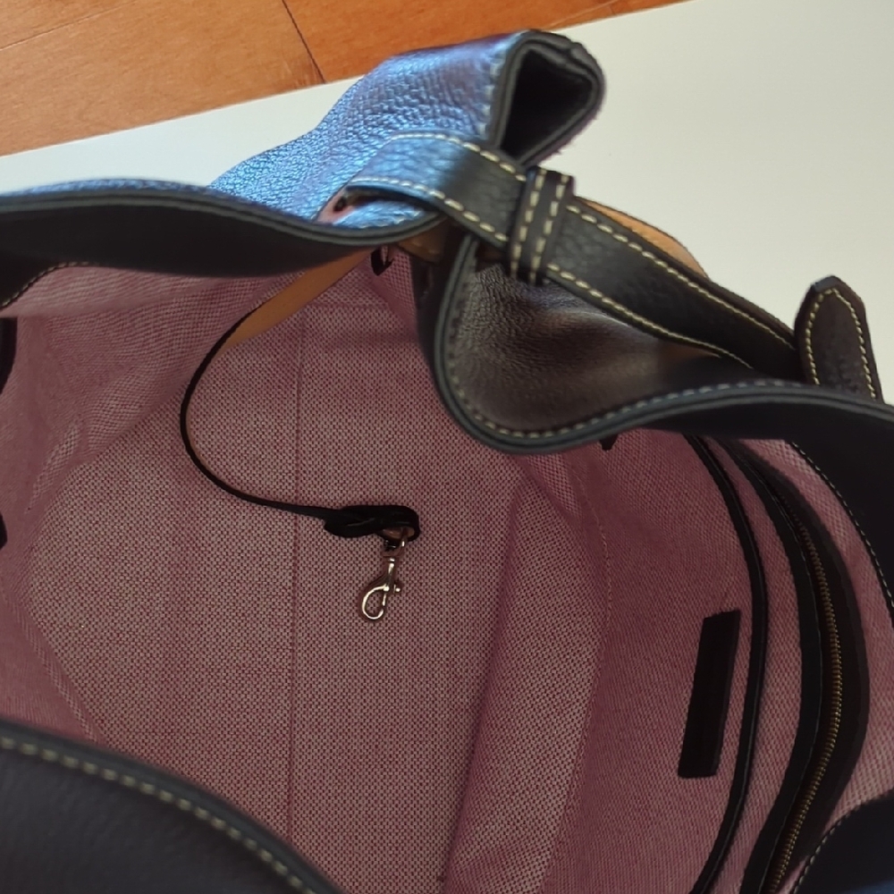 Dooney & Bourke Black Leather Shoulder Bag - Picture 7 of 11